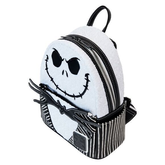 Loungefly Disney The Nightmare Before Christmas Jack Sequin Backpack Exclusive - Picture 4 of 7